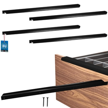 Mâner mobilier aluminiu negru mat 480/500 mm set de 4 buc.