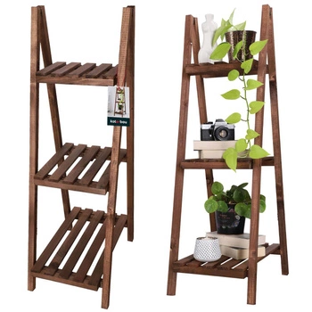 Pat de flori de grădină din lemn pentru plante terasă maro