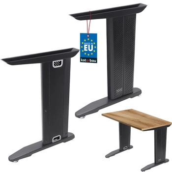 Birou modern cadru de birou negru metal top picioare