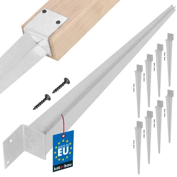 Suport de ancorare cu bază de stâlp tip l - 500 mm set de 8 buc.