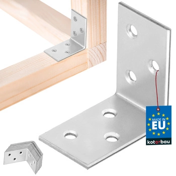 Colțar dulgheresc inoxidabil galvanizat 40x40x25 mm set de 12 buc.