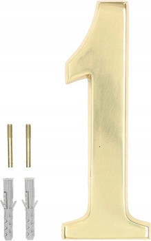 Numărul casei "1" pentru ușă 3d 20cm alamă