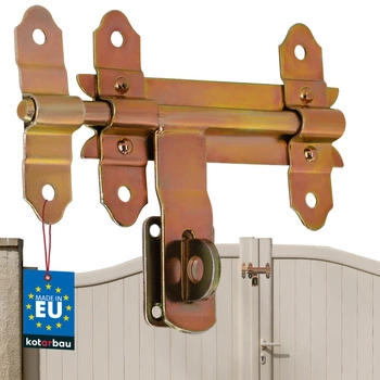 Bolț pentru poartă ușă de garaj portieră galvanizat aur 150 mm