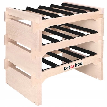 Raft de vin raft modular lemn metal 12 sticle