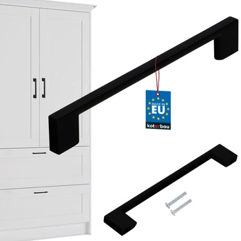 Bucătărie mobilier mâner clasic modern lung negru mat 160 mm
