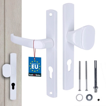 Mâner cu inserție pentru ghișeu poartă ușă aluminiu alb 72 mm