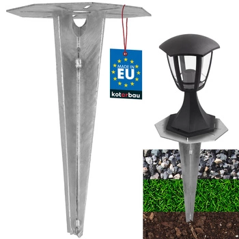 Bază pentru lumini de grădină înfiptă în pământ ancoră 175 mm