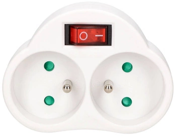 Hoț 2 prize cu împământare splitter de rețea cu împământare