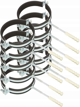 Clemă pentru țevi de 5" cu mâner de cauciuc - 10 buc.