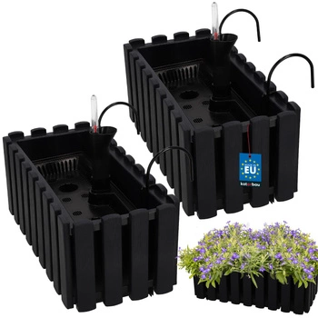 Ghiveci pentru balcon antracit 400 MM set de 2 kcu.