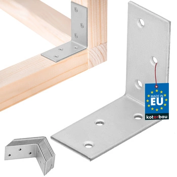 Colțar dulgheresc inoxidabil galvanizat 50x50x25 mm set de 12 buc.