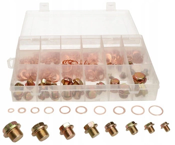 Set de șaibe de scurgere a uleiului șaibe din cupru - 534 buc.