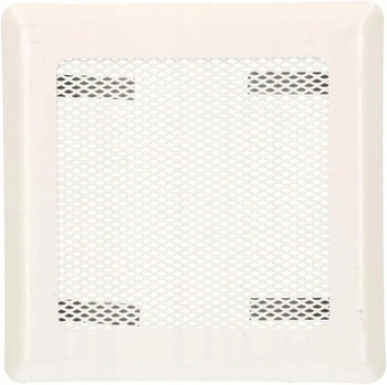 Șemineu grilă de ventilație metalică 16x16 cm alb