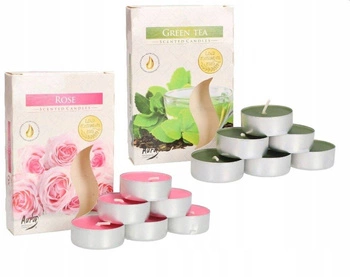 Set de încălzitoare de lumânări cu lumânări parfumate - 12 buc.