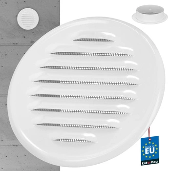 Grila de ventilație din oțel inoxidabil cu ochiuri rotunde fi 100 mm