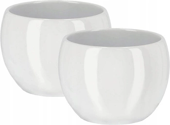 Ghiveci ceramic fi10 alb set de 2 buc.