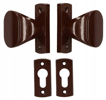 Mâner ușă placă 125 mm poartă - Culoare maro