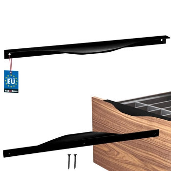 Mâner mobilier aluminiu negru mat 416/436 mm