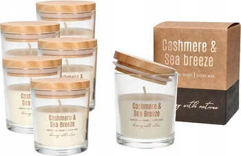 Lumânare de sticlă parfumată cu parfum de soia - 6 buc.