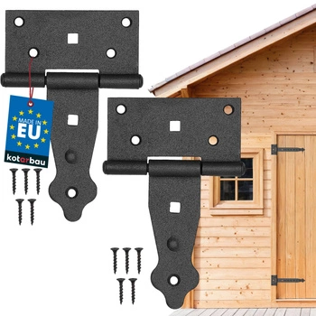 Balama arbour gazebo negru 100 mm set de 2 buc.