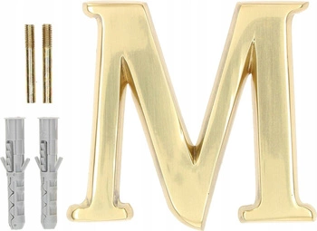 Litera "m" pentru înălțimea ușii casei în alamă 10 cm