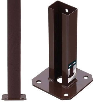 Bază de stâlp înșurubat maro 60x40 mm