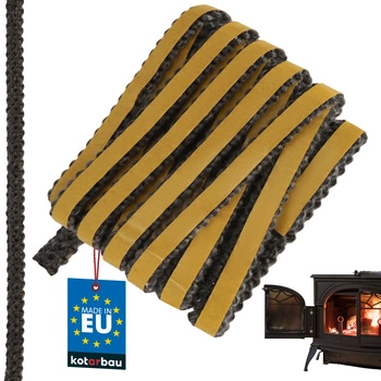 Bandă autoadezivă pentru etanșarea șemineului și sobei 10x4 mm 2,5 m