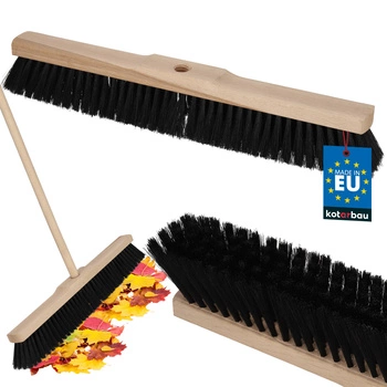 Mătură din lemn pentru frunze, podele, pavaj nylon 50 cm