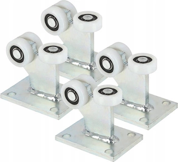 Cărucior cu 3 roți pentru porți fi 43 role fixe pentru porți - 4 buc.