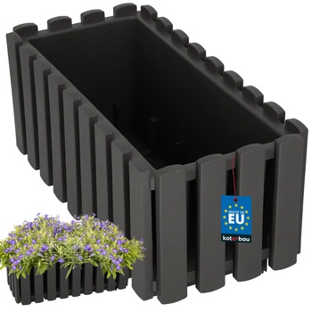 Ghiveci cutie pentru balcon balustradă rustic gri 400 mm