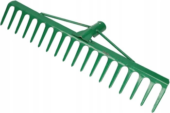 Greble grădinărite 18 dinți metalice - Culoare verde