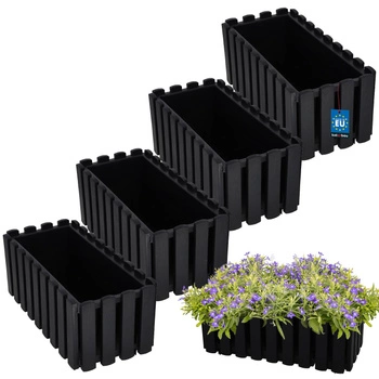 Jardinieră de balcon rustică 400 mm set de 4 buc.