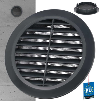 Grilă de ventilație rotundă cu plasă albă 100mm