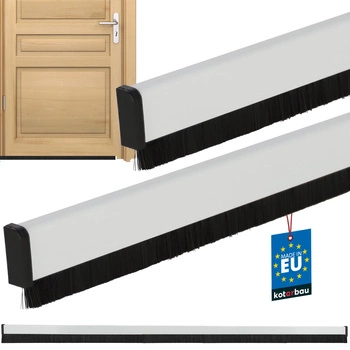 Bandă etanșare sub ușă albă 27 mm 1 m set de 2 buc.