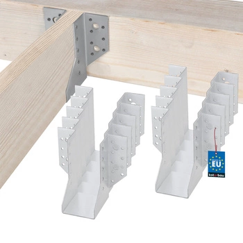 Cârlig pentru grinzi din lemn tâmplărie căpriori 60x130 mm set de 10 buc.