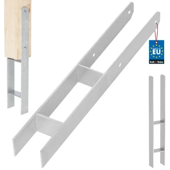 Baza stâlpului h pentru încastrare zincat argintiu 70 mm