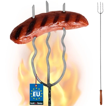 Baton de carnati cu trei capete ondulat furculita 123 cm