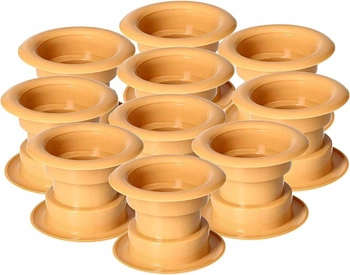 Manșon de ușă manșon de ventilație pentru uși, 10 buc. - Culoare calvados