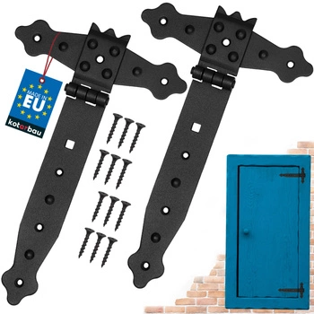 Balama cruce pentru foișor negru 200 mm set de 2 buc.