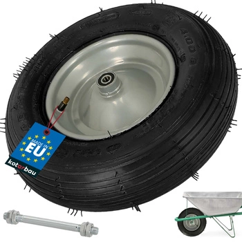 Roată de roabă pentru cărucior de roabă 4.00-8 cu axă