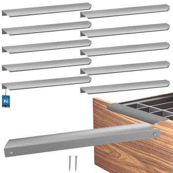 Mâner mobilier aluminiu argintiu 256/276 mm set de 10 buc.