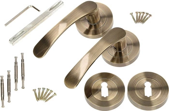 Mâner de ușă set 110mm patina cheie escortă cheie 110mm