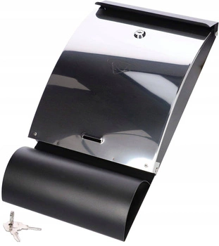 Coș poștal din oțel C4 tub pentru scrisori ziare - Culoare negru