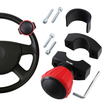 Buton de ghidon cu rulment pentru tractor de mașină roșu 9 cm