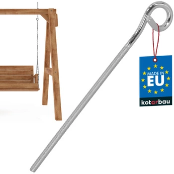 Cârlig leagăn înșurubabil inox M10 300 mm