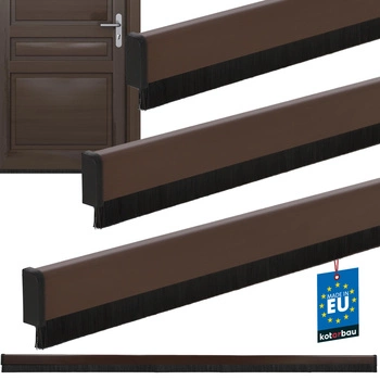 Bandă etanșare sub ușă maro 27 mm 1 m set de 3 buc.