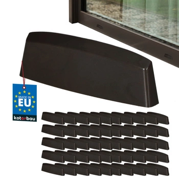 Capac de drenaj pentru ferestre PVC maro 45 mm set de 50 buc.