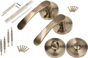 Set de mânere de ușă 110 mm patina wc scutcheon