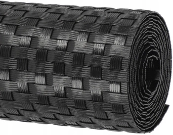 Rattan panou de gard din rattan scut 19x255 cm negru kotarbau