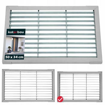 Galvanizat metalic covor de ușă grilă de pantofi 50x34